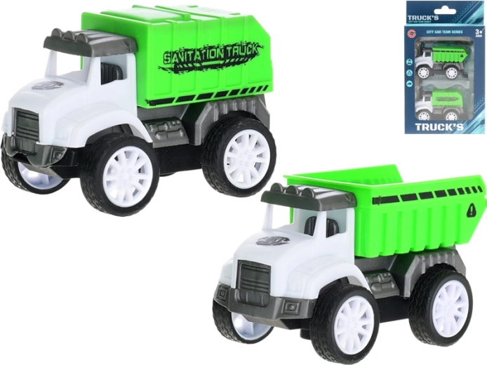 Komplet čistilnih avtomobilčkov 7,5 cm z vzvratno vožnjo, 2 kosa