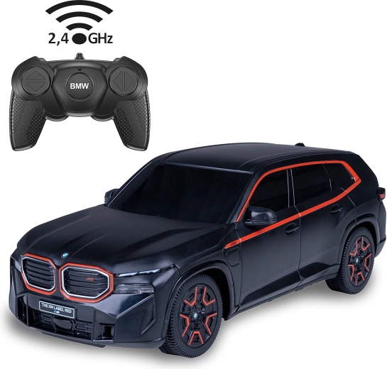 Avtomobil BMW XM na daljinsko upravljanje v merilu 1:24, črn