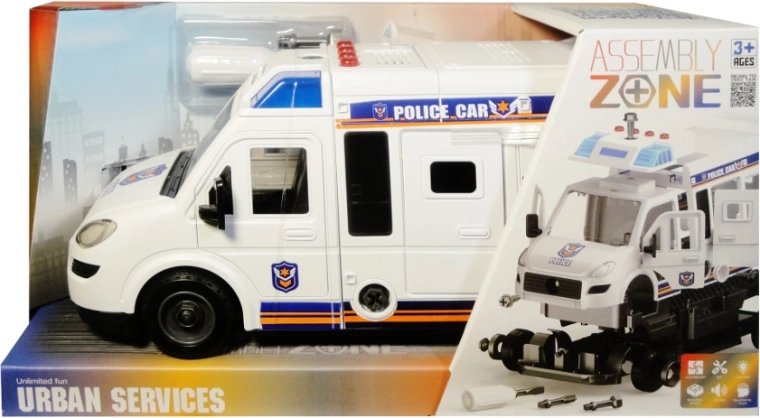 Policijski kombi za sestavljanje s svetlobo in zvokom