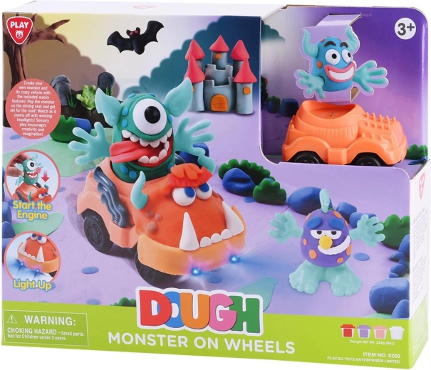 Creative Modeling Clay Set: Monsters on Wheels with Lights