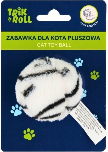 Plišasta igrača za mačko črno-bela