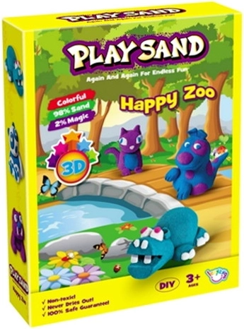 Senzorični 3D kinetični pesek – živalice, komplet za ustvarjalno igro