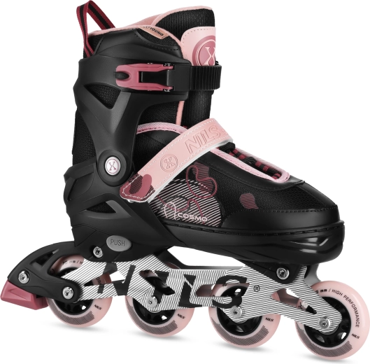 NILS Extreme Pink Adjustable Children’s Inline Skates – M (34-37)