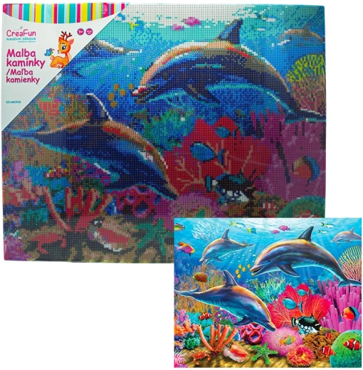 Diamond Painting – Dolphins 40 × 50 cm
