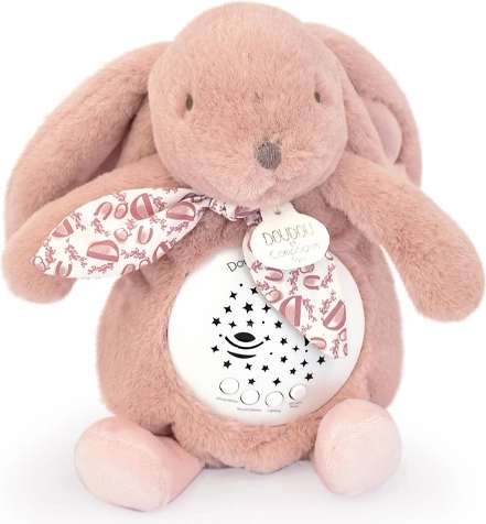 Doudou glasbena skrinjica s projekcijo Rožnati zajček