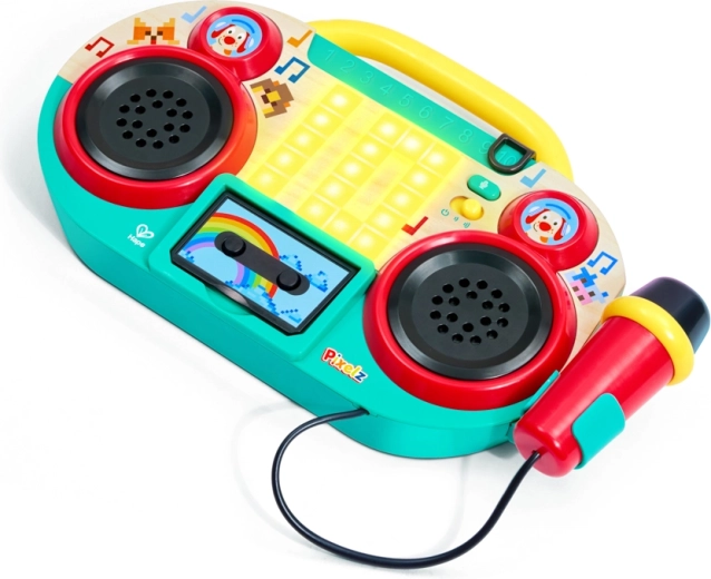 Pixelz boombox radio z mikrofonom, svetlobnimi in zvočnimi učinki