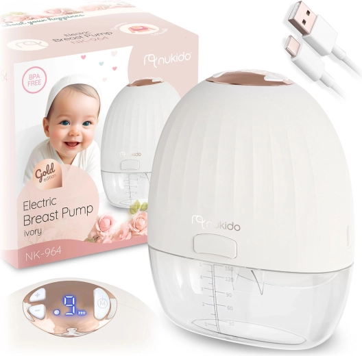 Električna črpalka za materino mleko NUKIDO, trifazna, brezžična, LED-zaslon