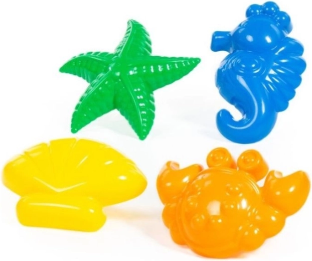 Set modelčkov za pesek – morski živalski svet, 4 kosi