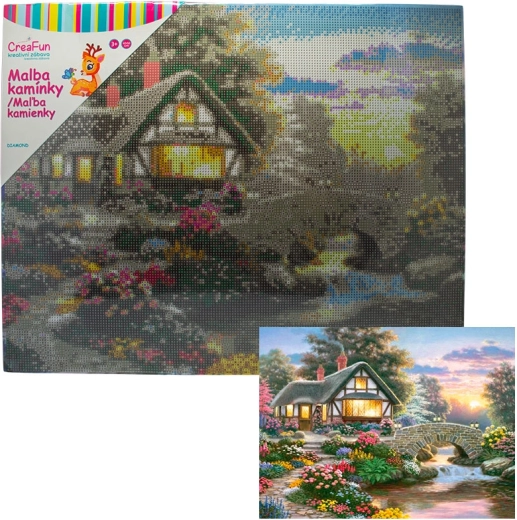 Diamantno slikanje – čarobni vrt 40 × 50 cm