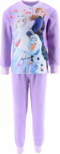 Otroška flisasta pižama Disney Frozen v darilni škatli, temno vijolična