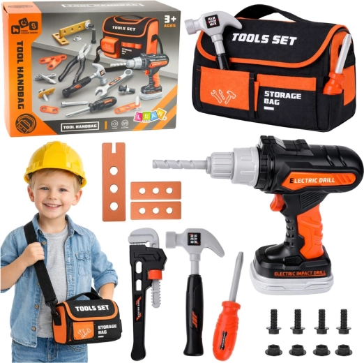 Otroški komplet orodja z torbo in akumulatorskim vijačnikom, 25 delov
