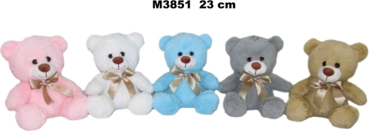 Plišasti medvedek 23 cm s pentljo