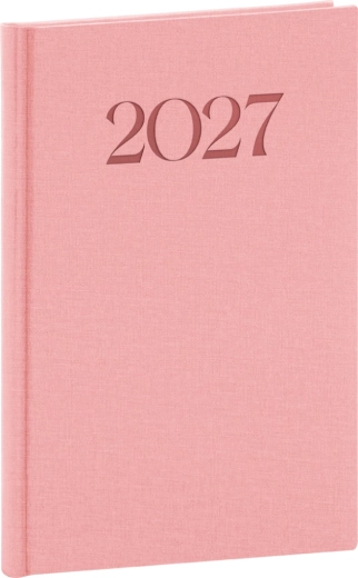 Notique tedenski planer Biella 2027 rožnat 15 × 21 cm