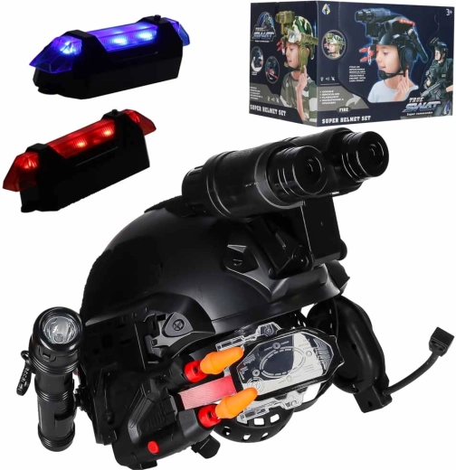 Tactical commando set for kids with helmet, lights and sound