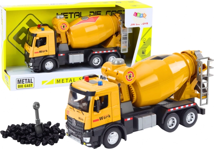 Betonarski tovornjak rumen Svetlobni in zvočni pogon