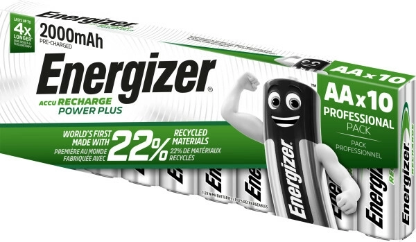 Polnilne baterije AA 2000 mAh Energizer Power Plus, 10 kos