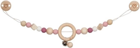 Pink stroller chain with fastening