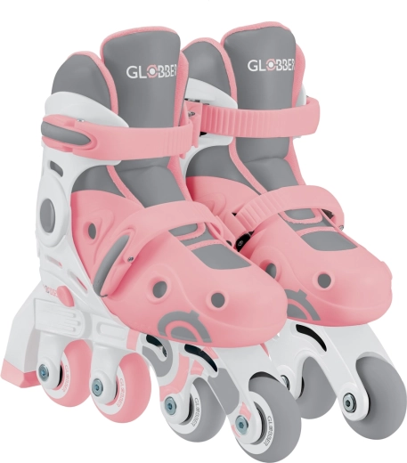 Globber otroške inline rolerje 2v1 Learning Skates pastelno rožnate 30–33
