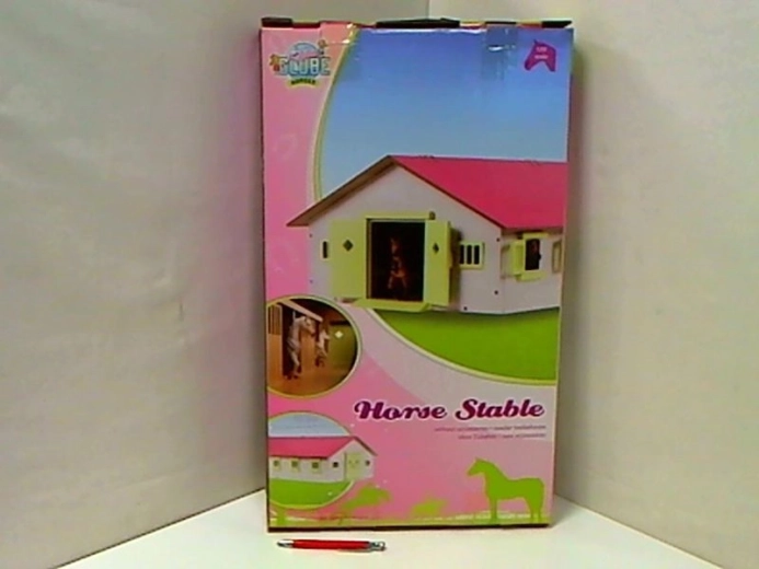 Kids Globe wooden horse stable – 9 stalls (1:32)