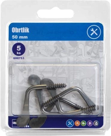 Zapenjalni kavelj 50 mm svetleč (5 kosov)