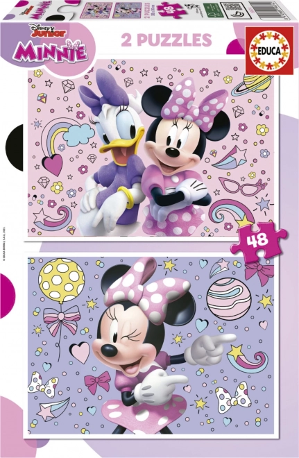 Educa sestavljanka Minnie 2×48 kosov