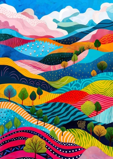 ENJOY puzzle Valoviti griči 1000 delcev