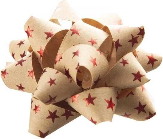 Papirnata rozeta zvezda iz kraft papirja bež 5 cm (mešanica 3 različic)