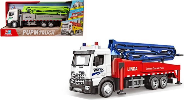 Gasilski tovornjak z betonsko črpalko s svetlobo in zvokom