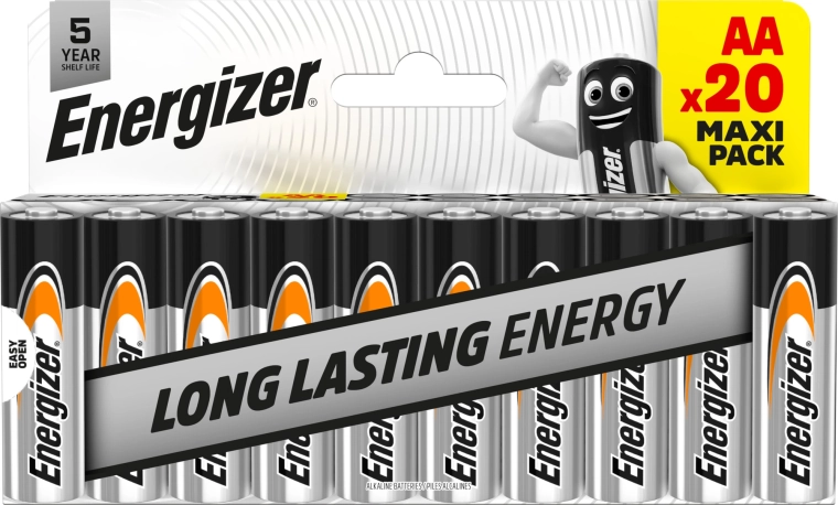Energizer Everyday AA alkalne baterije 1,5 V – pakiranje 20 kos