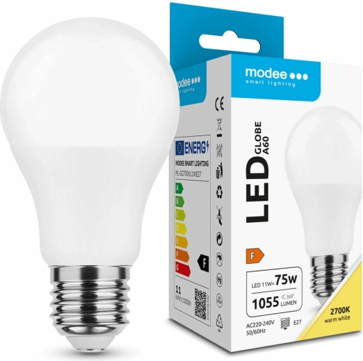 LED žarnica globe E27 11 W toplo bela MODEE Smart Lighting