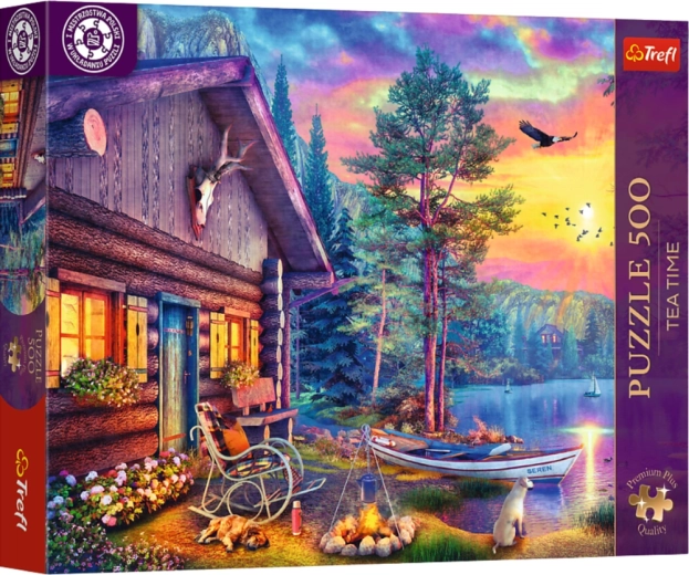 Puzzle 500 Tea Time: Pristanišče ob sončnem zahodu Trefl