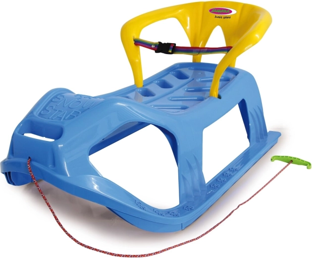 Snow Play Snow-star children’s sled 90 cm blue with backrest