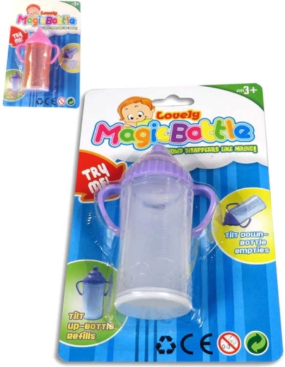 Čarobna dojenčkova steklenička za punčko z izginjajočo tekočino 16 cm - 1 kos