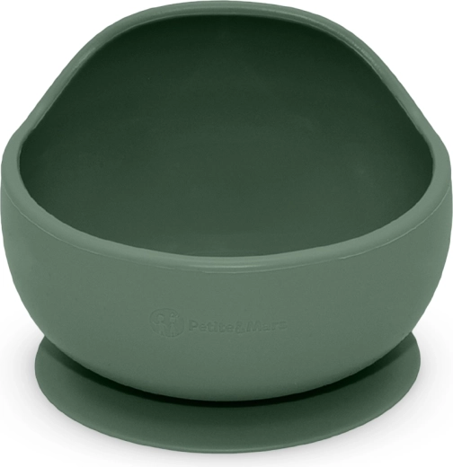 Silikonska skodelica s priseskom PETITE&MARS Take&Match Misty Green 360 ml