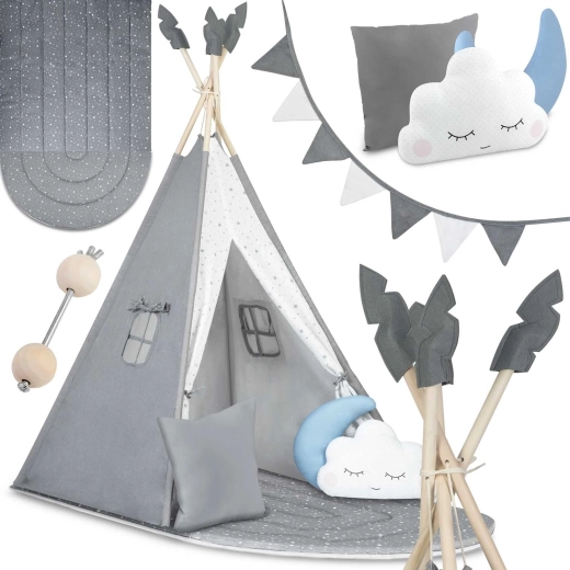 Otroški tipi šotor Nukido – siv