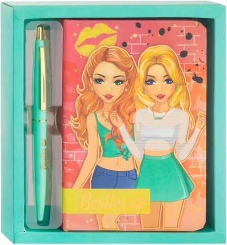 Beležnica Besties 15 × 10 cm s kemičnim svinčnikom, 90 listov