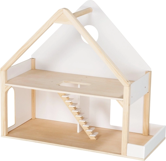 Wooden Dollhouse with Two Floors