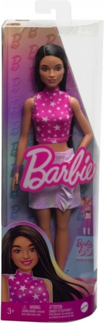 Barbie Fashionistas punčka z rožnatim topom z zvezdami
