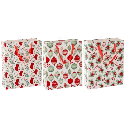Božična darilna vrečka Świąteczne Symbole 30 × 42 × 12 cm