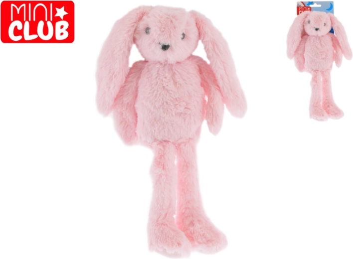Mini Club plišasti rožnati zajček z dolgimi nogami 37 cm