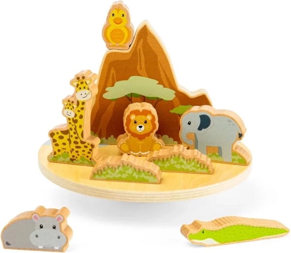 Bigjigs Toys lesena ravnotežna igra džungla