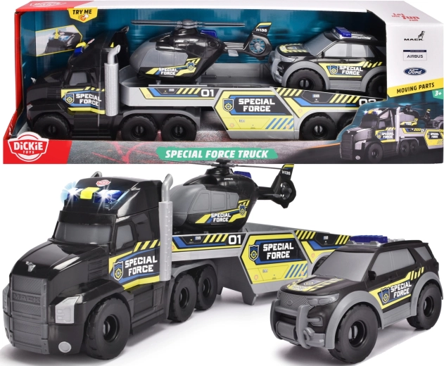 Interaktivni komplet policijskih reševalnih vozil Dickie Toys