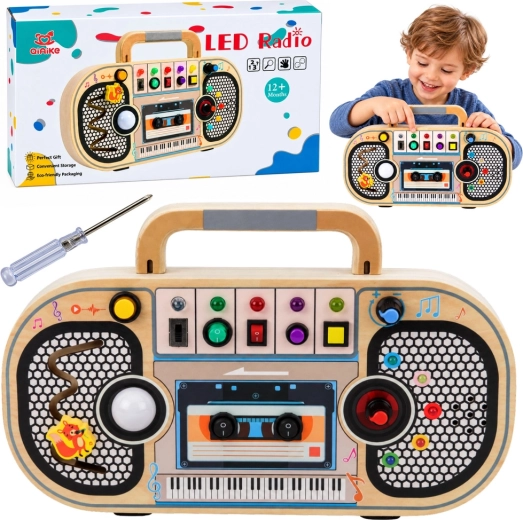 Lesen interaktivni senzorični radio z LED-lučkami in zvoki