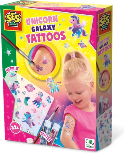SES Glitter Tattoos Galaxy Unicorns
