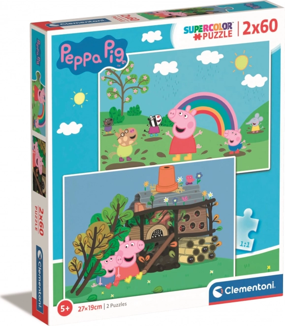 Sestavljanka Prašiček Peppa 2x60 kosov