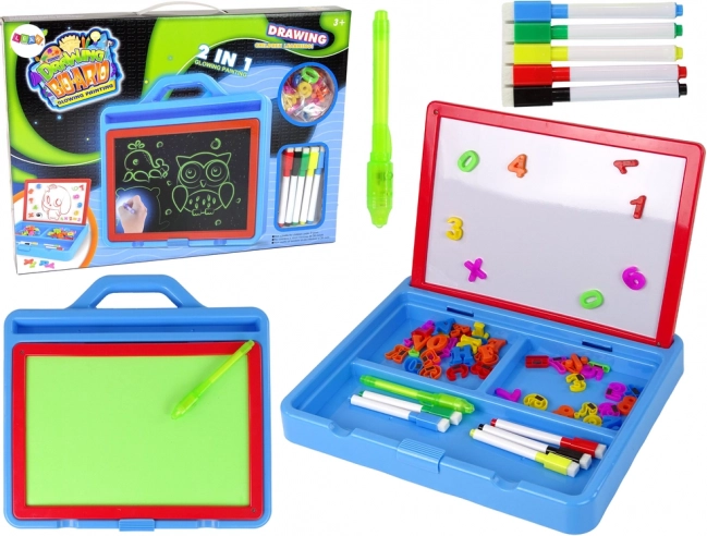 Svetleča magnetna risalna tabla 2v1 za otroke
