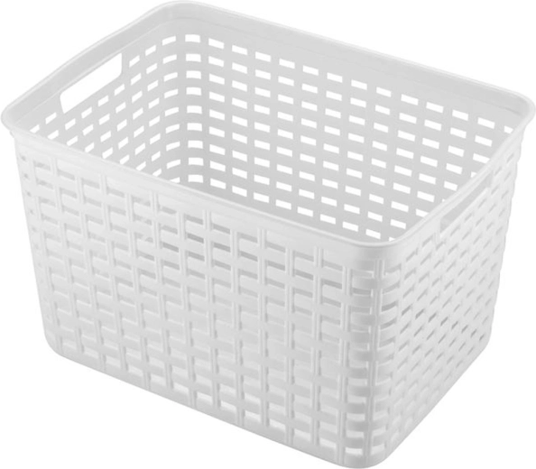 Plastična shranjevalna košara HEIDRUN 39 × 29 × 22 cm – mešanica barv