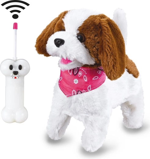 Jamara remote-controlled plush dog Lucky white/brown 27 MHz - 1 piece