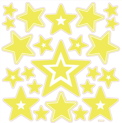 Svetleče 3D stenske nalepke – zvezde