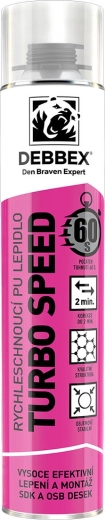 Montažna PU pena Turbo Speed 750 ml – hitro utrjujoča